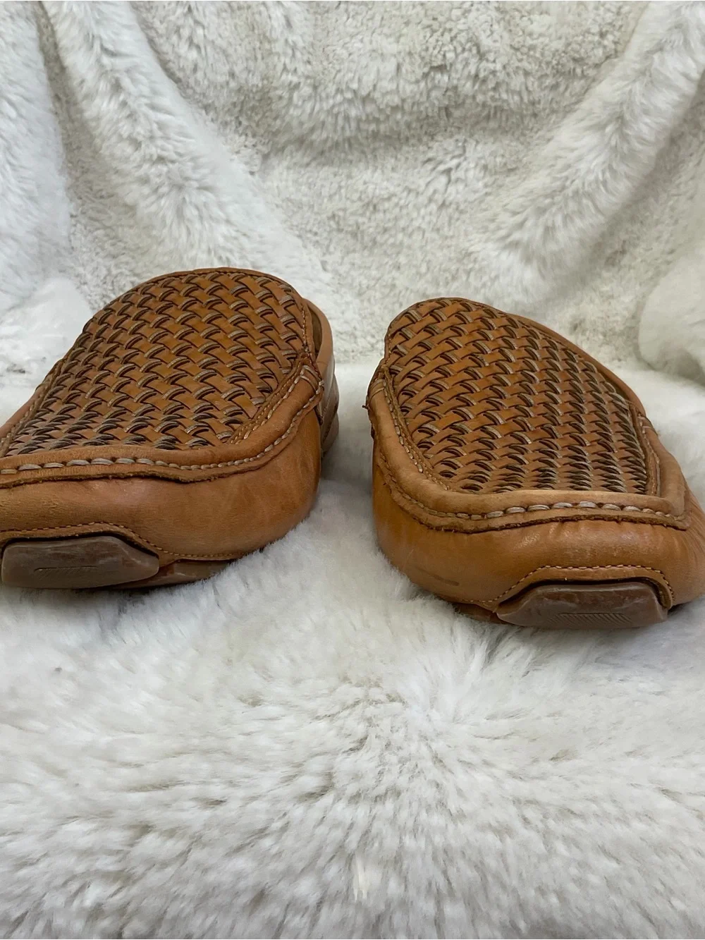 NEW Donald J. Pliner Men's Saddle Damiano Soft Nubuck Woven Loafers Size 9.5